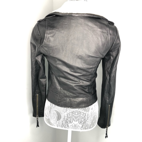 Joie Leather & Shearling Jacket (Ailey e) - Picture 9 of 14